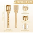 thumbnail image 3 of 6Pcs Friendship Bamboo Cooking Utensils Wooden Engraved Cooking Spoons Set for Kitchen House Warming Gift Carving Kitchen Bamboo Spatula Set Wood Cooking Spoon, 3 of 6