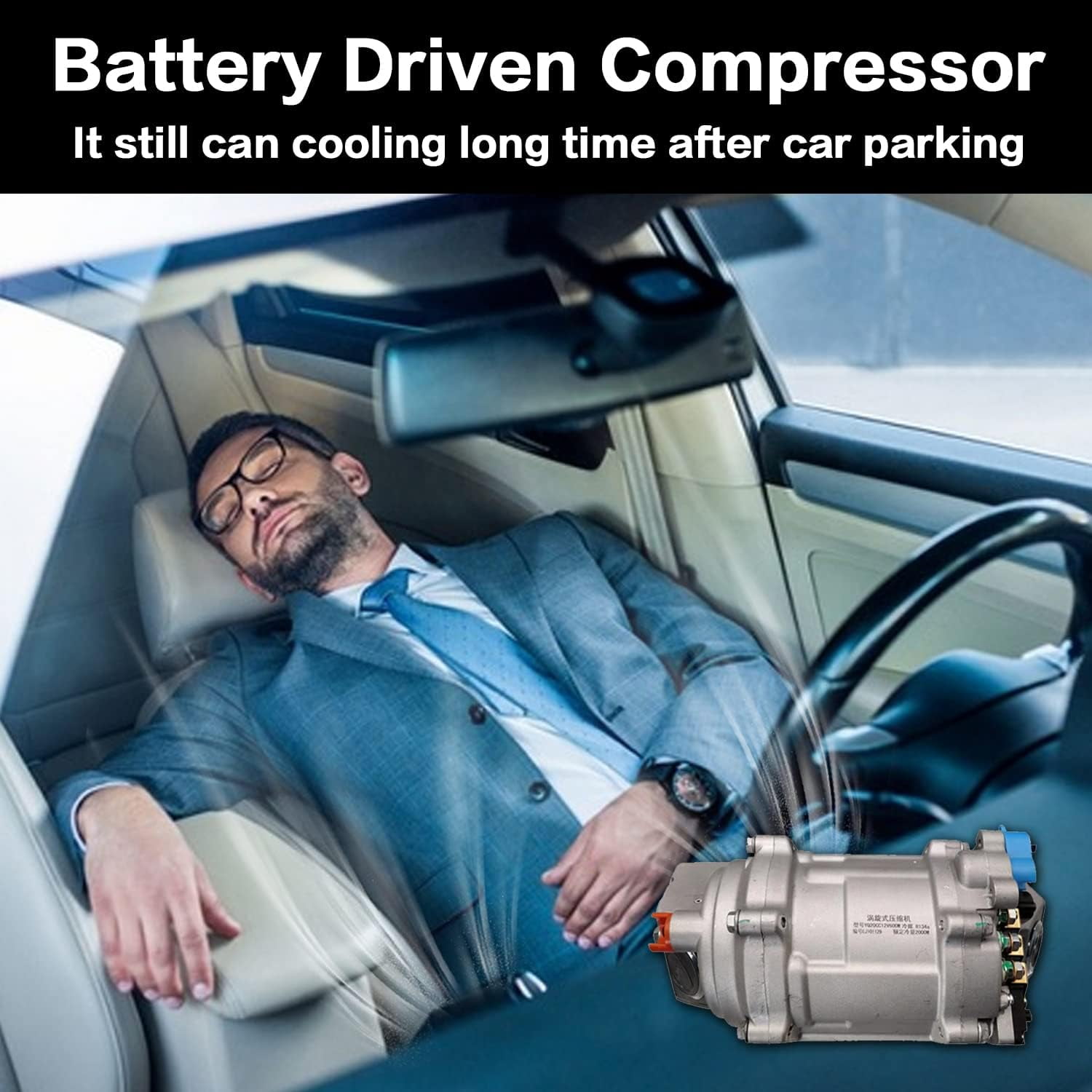 12V 10000BTU Universal Under Dash Air Conditioner Kit, Energy Saving Scroll Compressor Heating & Cooling AC Unit for Car, Van, RV, Truck