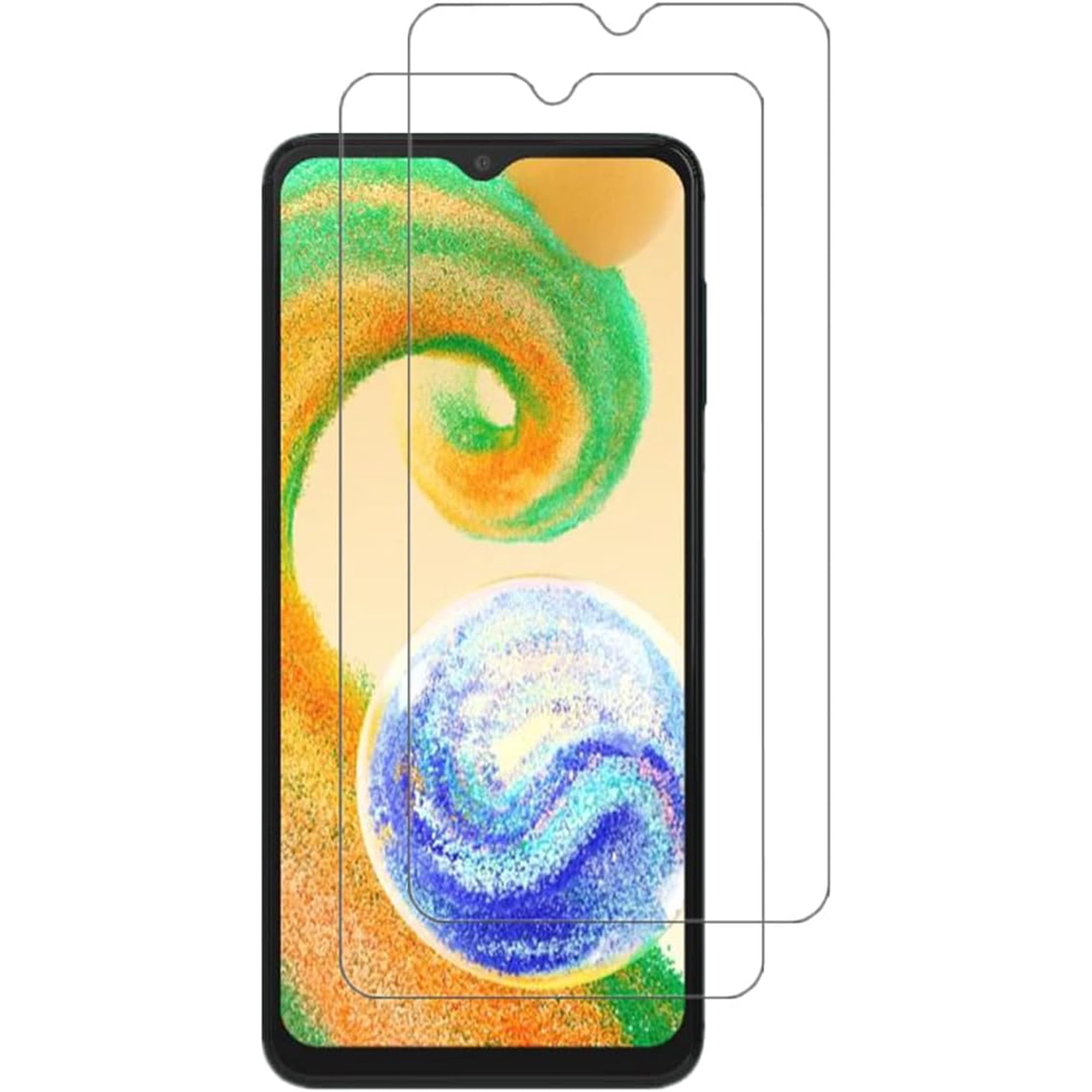 VIESUP 2PACK Screen Protector Compatible with Samsung Galaxy A04 / A04s / A04e 6.5", HD Clear 9 Hardness Anti-Scratch Case Friendly Screen Tempered Glass