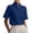 Navy, variant on Women's Stand Collar V-Neck Short Sleeve Loose Fit Casual Blouses for Women Work Office & Smart Casual Wear