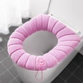 thumbnail image 4 of LSLJS Toilet Seat Cushion Warm & Soft Thicked Padded Toilet Seat Washable Reusable Toilet Seat-Home Easy Installation Cleaning, 4 of 4