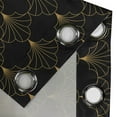 thumbnail image 4 of Ambesonne Art Deco Grommet Curtain, Black Vintage Line Shells, 50"x60", Black and Sand Brown, 4 of 5