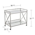 thumbnail image 4 of Molly Gold Bar Cart, Glam, Polished Silver, 4 of 17