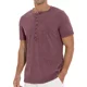 thumbnail image 3 of Playera Henley Casual Retro Manga Corta Para Hombre Algodón, 3 of 6