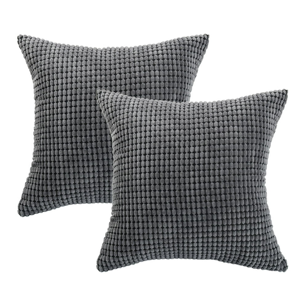 Unique Bargains 2Pack Decoratiove Throw Pillow Covers Gray 26" x 26"