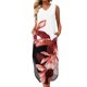 thumbnail image 4 of Vestido largo de chaleco con bolsillo para mujer con cuello en V estampado sin mangas a la moda para mujer sexy Pompotops  ghjkhdj7491, 4 of 7