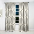 thumbnail image 2 of Designart 'Minimal Geometric Retro Curved Ornament I' Mid-Century Modern Curtain Panel, 2 of 5