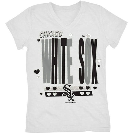 MLB Chicago White Sox Girls Short Sleeve Team Color Graphic
