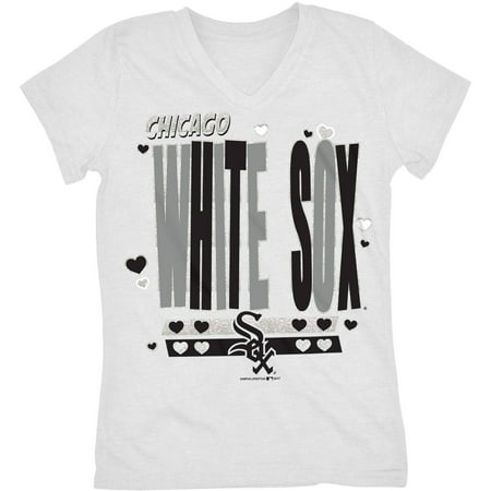 - MLB Chicago White Sox Girls Short Sleeve Team Color Graphic Tee