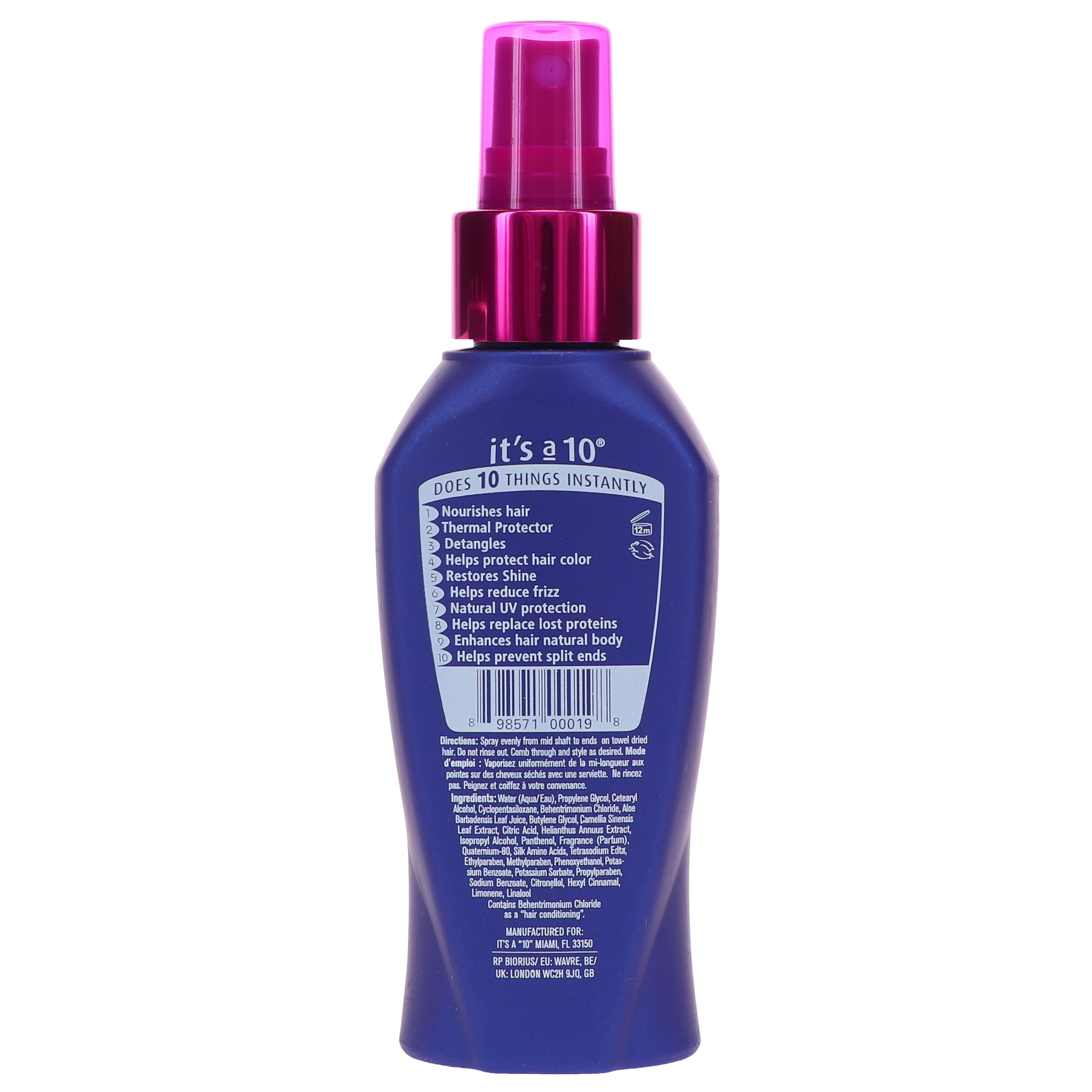 It's a 10 Miracle Leave-in Product 4 oz - image 5 of 8