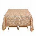 thumbnail image 2 of Balsa Circle 72" x 72" Matte Champagne Square Big Payette Sequin Table Overlay Linens Tablecloth Kitchen, 2 of 8