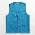 thumbnail image 3 of Yubnlvae Adult Volunteer Activity Vest Lightweight Vest Supermarket Uniform Vest Clerk Work Clothes Workwear Blue 2, 3 of 5