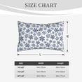 thumbnail image 4 of Naloa Dark Blue Snowflakes Pillowcase, Throw Pillowcase, Wrinkle-Free, Stain-Resistant with Hidden Zipper for Bedroom Sofa-14"x20", 4 of 6