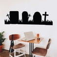 thumbnail image 3 of Vinyl Wall Art Decal - Tombstones - 23" x 80" - Spooky Halloween Season Decoration Sticker - Kids Teens Adults Indoor Outdoor Wall Door Living Room Bedroom Home Office Apartment Decor, 3 of 4