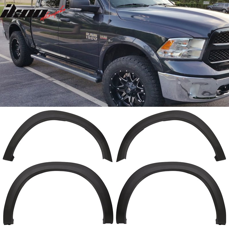 Compatible with 0918 Dodge Ram 1500 OE Factory Style Fender Flares Black PP Injection