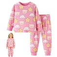 thumbnail image 6 of NIEWTR Toddler Pajamas Set for Girl Girl Newborn Clothes Long Sleeve Pullover and Elastic Waist Long Pants Soft Comfy for 18-24M 2T-4T Gift Set(A-Pink,7-8 Years), 6 of 9