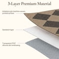 thumbnail image 6 of DEORAB Jute Outdoor Rug 8x10 Checkered Jute Rug Polyester Machine Jacquard Weave Easy-Cleaning Non Slip Geometric Carpet Patio Backyard Porch Deck Balcony Smooth Diamond, 6 of 7