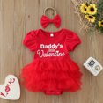 thumbnail image 2 of My First Valentines Day Baby Girl Outfit Lover Heart Letter Embroider Long Sleeve Romper Top Skirt 2 Piece Sets Girl Outfits for 9-12 Months, 2 of 8