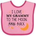 thumbnail image 3 of Inktastic I Love My Grammy to the Moon and Back Boys or Girls Baby Bib, 3 of 4