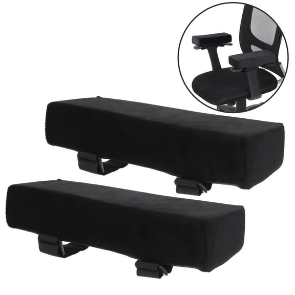 Supvox 1 Pair of Supple Arm Rest Ergonomic Cushion Office Chair Armrest Pads Black for Adults