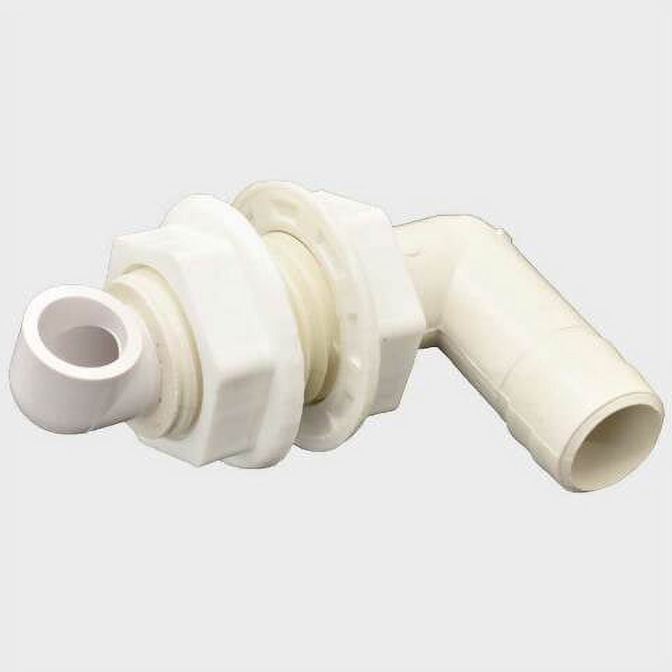 Tracker Boat Hose Adapter Fitting 46321 Elbow 3/4 x 1/2 Inch White