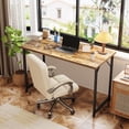 thumbnail image 2 of Grandder 40 inch Computer Desk, Small Home Office Desk Study Writing Kid Table, Simple PC Gaming Desk, Adjustable Feet, Black, 2 of 15