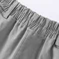 thumbnail image 6 of Crunowin Boys Uniform Cotton Shorts Full Elastic Waist Five Inch Inseam Front & Back Pockets Back to School Essential Gray Size 15, 6 of 7
