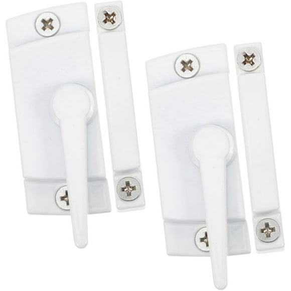 EcoNesxp 2 sets of crescent lock window locks, window latches for old windows, window stops for sliding windows, window latches to replace window security locks, window sash locks, zinc alloy, white,