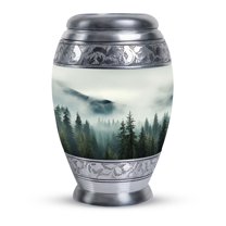 Misty Mountain Forest Urns For Burial, Small Urn For Ashes - Adult Urns For Human Ashes - Cremation Urns For Adult Ashes Women - Decorative Urns - Funeral Urns For Human Ashes Adult (3inch)
