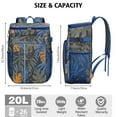 thumbnail image 3 of Tropical Plant Backpack Cooler, Leakproof Insulated Cooler Bag with Palm Leaf Pattern for Beach Vacation, Hiking, Picnic, Lunch Backpack for Men and Women, 3 of 6