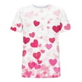 thumbnail image 5 of VKOYWKM Heart Shirts for Women Valentine's Day T-Shirts Heart Graphic Tees Womens Tops Short Sleeve Crew Neck Spring T Shirts, 5 of 6