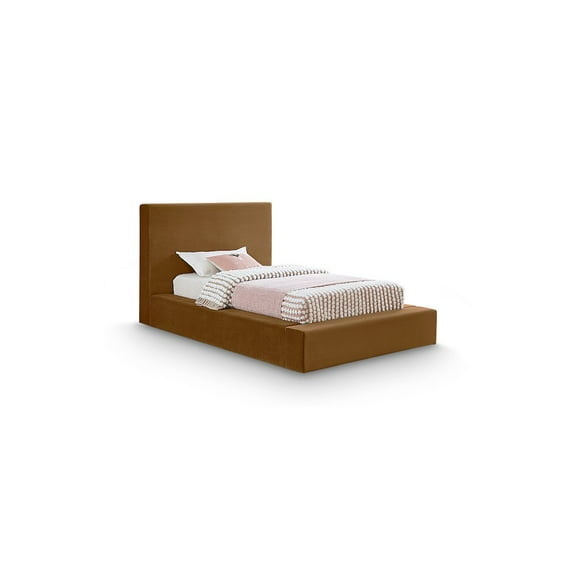 Meridian Furniture Dorian Saddle Velvet Twin Bed