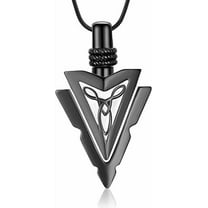 Cool Spearpoint Arrowhead Urn Cremation Jewelry for Ashes Stainless Steel Urn Pendant Necklace for Mens Memorial Keepsake Ash Jewelry-Stainless Steel Pendant For Men Women