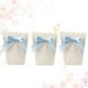 thumbnail image 2 of 12 cajas de palomitas de maíz blancas con lazo, con estampado de dulces, para decoración de fiestas de cumpleaños, baby showers, bodas y más (lazo azul), 2 of 5