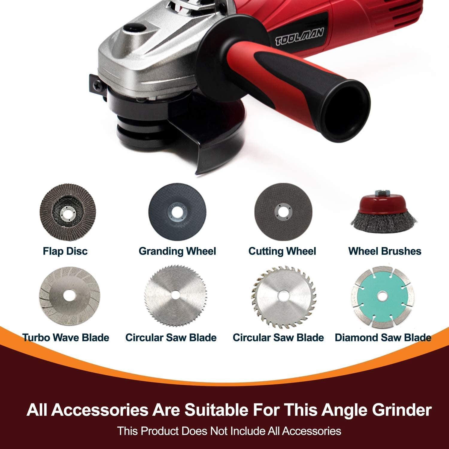 Toolman Angle Grinder 4.5" 4.8A for Heavy Duty DB5027