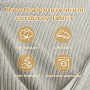 Giant Bean Bag Chairs Bean Bag Bed with Washable Cover Ultra Soft, Convertible Bean Bag from Chair to Mattress, Huge Cordoroys Bean Bags for Adult,Couples,Family,grey,full