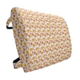 thumbnail image 1 of Autumn Lumbar Pillow, Fall Themed Floral Pattern Chrysanthemum Motif, Soft Back Cushion for Office Chairs with Adjustable Straps, 14" x 13", Orange White, by Ambesonne, 1 of 7