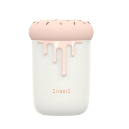 

Humidifier 250ml USB Moisturizer with Light Sealed Doughnut Lid 2 Mist Modes Car Essential Oil Diffuser for Desktop Pink