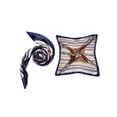 thumbnail image 5 of INSPIRE CHIC 2Pcs 19.6"x19.6" Women's Satin Square Scarves Head Neckerchief Hair Wrap Neck Scarf Red Blue&Brown 50*50cm, 5 of 5
