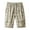 Khaki, variant on IROINNID Men's Summer Casual Fitness Cargo Elastic Stripe Printed Sports Shorts