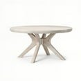 thumbnail image 3 of Cross Leg Round Coffee Table (36in x 36in / 910mm x 910mm), White Sand Wirebrush, 3 of 5
