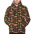 thumbnail image 4 of Hoodies for Men - Fox In Forest Long Sleeve Comfrt Men'S Fashion Hoodies & Sweatshirts, Sweatshirts for Men Hoodies Pullover Clothing Clothes with Pouch, 4 of 7
