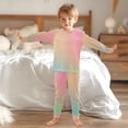 thumbnail image 6 of joogoo Yellow Gradient 2 Piece Long Sleeve Tee and Pants Cotton Pajama Set 8Y, 6 of 7