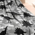 thumbnail image 3 of Gray Dinosaurs Camouflage Pattern Blanket,Comfortable Soft Lamb Wool Throw Blanket,All Season,Warm Lightweight Blankets for Sofa Bed Couch Living Room Chair,30"x40", 3 of 4