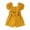 Yellow, variant on Coerni Baby Toddler Girls Clothes Short Sleeve Romper Summer Bodysuits Girls Cute Jumpsuit with Belt 6 9 12 18 24 Months