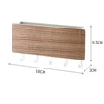 thumbnail image 2 of Wooden keybox and mail rack with no hole hook type keyframe, Wooden wall mail rack with 5 plastic hooks, 2 of 5