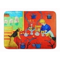 thumbnail image 1 of Carolines Treasures 7212RUG Airedale Terrier with lady in kitchen Machine Washable Memory Foam Mat, 1 of 4