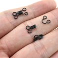 thumbnail image 1 of Zhuge Ganchos y ojales de costura para cierres de sujetadores, cierres fijos para vestidos, reemplazo de cremalleras, material de cobre, sin óxido, 0,6 pulgadas, 40 pares, color negro, 1 of 5