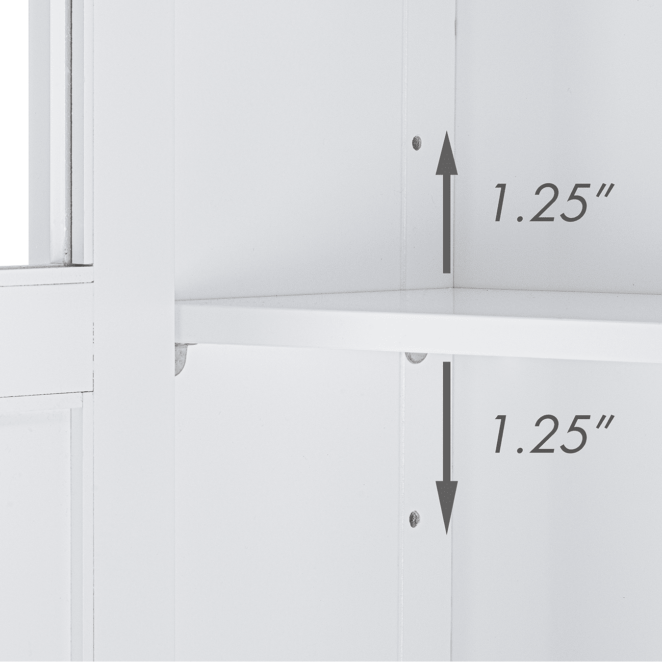 STAROUS Bathroom Cabinet Over Toilet, Bathroom Storage Cabinet with Glass Doors and Adjustable Shelves, Over The Toilet Storage Cabinet, White