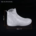 thumbnail image 2 of Unique Bargains Surchaussures Pliables Réutilisables en Silicone 28x19cm Imperméables, Blanc, 2 of 7